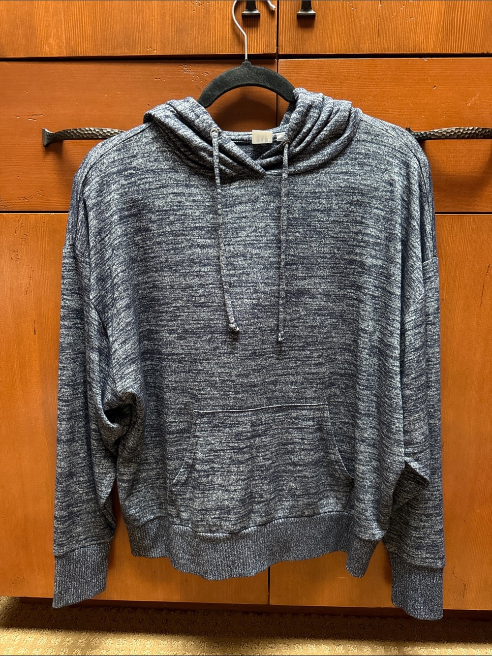 Women’s Gap Heathered Navy Hooded Sweater